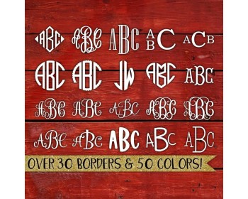 Monogram Sticker - Custom Monogram Car Decal - Personalized Initial Letter Vinyl Yeti Circle Script Block Heart Diamond Fishtail Vine Cursive Stacked for Laptop Bottles Cup  Monogram Sticker - Custom Monogram Car Decal - Personalized Initial Letter Vinyl Yeti Circle Script Block Heart Diamond Fishtail Vine Cursive Stacked for Laptop Bottles Cup